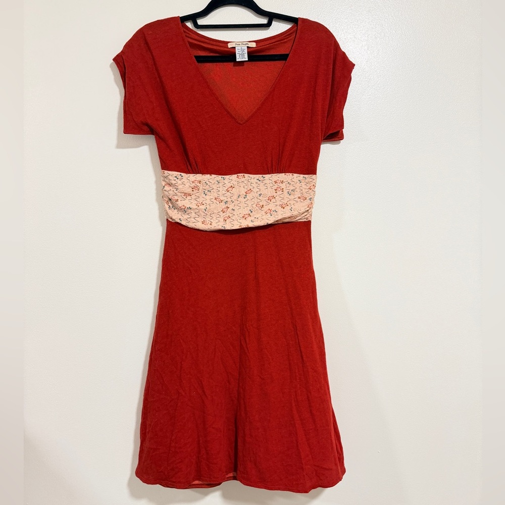 vintage y2k free people FP rust colored midi dress Size M fairycore coquette